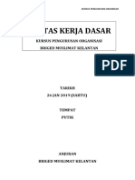 Kursus Pengurusan Organisasi Briged Muslimat Kelantan