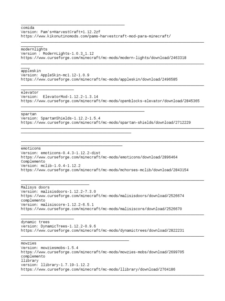 Minecraft Mod Collection Guide | PDF | Leisure | Sports