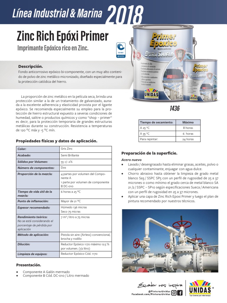 7.zinc Rich Epoxi Primer PDF Zinc Residuos