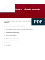 Declaratoria de Herederos y Validez Del Testamento