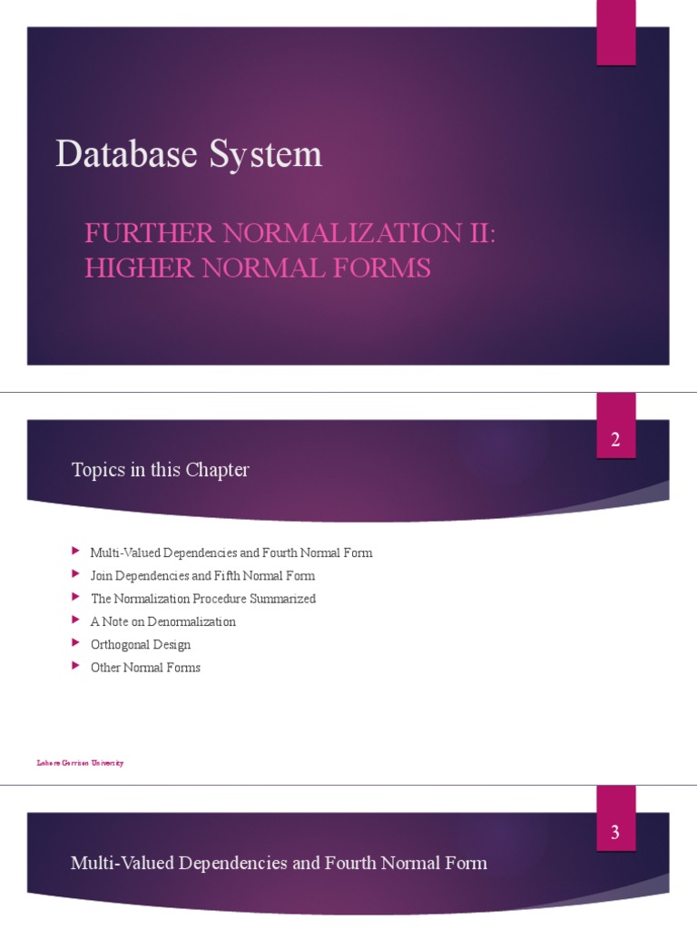 Advanced Database Normalization Concepts | PDF | Database Transaction ...