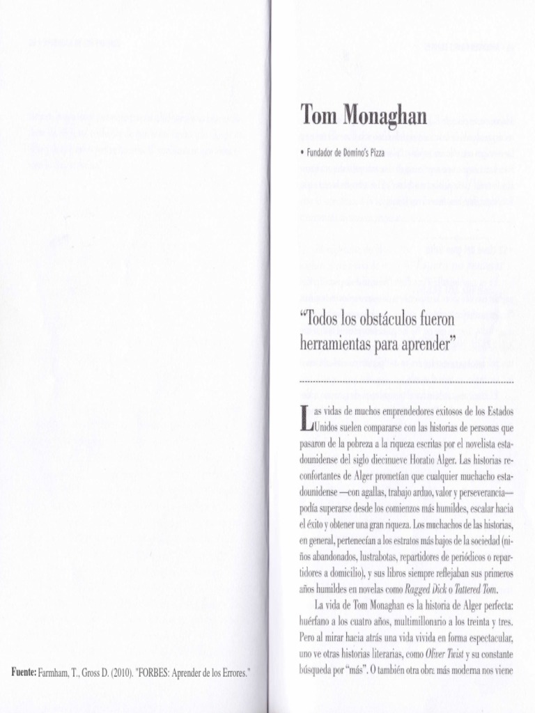 Tom Monaghan: Fundador de Domino's Pizza | PDF | Domino's pizza | Business