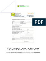HEALTH DECLARATION FORM - Official Website of Tubo Municipality, Province of Abra