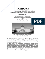 Icmd 2015: Book of Proceedings of The 56 International Conference of Machine Design Departments Organized by
