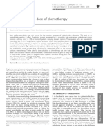 How To Calculate The Dose of Chemotherapy: Short Communication