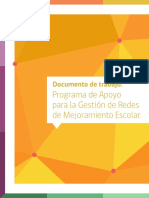 Documento de Trabajo Programa de Apoyo para La Gestión de Redes de Mejoramiento Escolar PDF