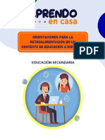 Retroalimentacion en La Educacion A Distancia - 2020.