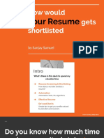 How Would Gets Shortlisted: Your Resume
