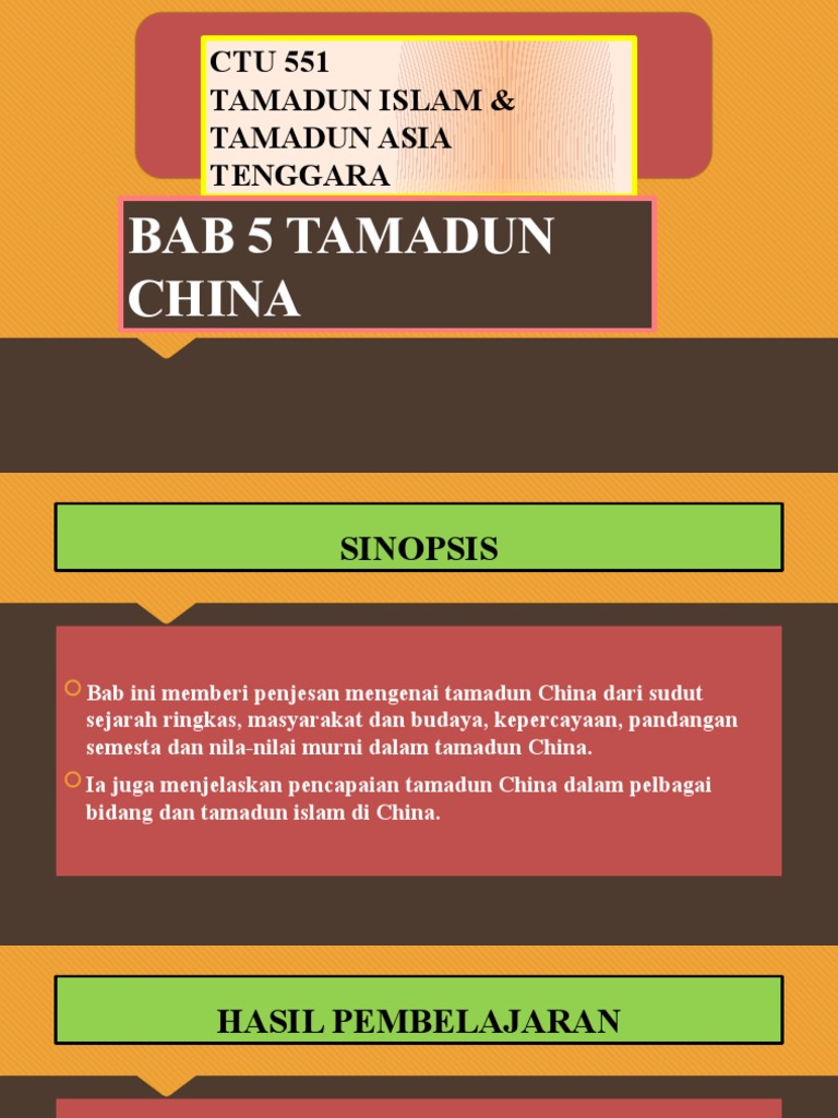 Ctu Tamaduan Islam Bab 5 Cina Pdf