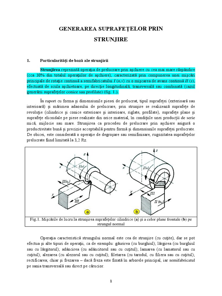 CURSURI - 4 - 5 - Generarea Suprafetelor Prin Strunjire - Filetare Pe ...