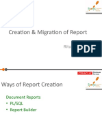 Creation & Migration of Report