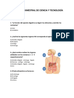 Evaluación Bimestral de Ciencia y Tecnología