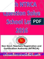 13th Ntrca Question Solve School Level 2016