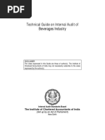 ICAI Technical Guide On Internal Audit of Beverages Industry PDF