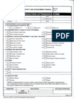 Safety Induction Checklist Form PDF