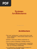 Systems Architectures: System Integration & Architecture