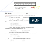 Activity 2.2 in Science 2 Basic Needs (Go, Grow, Glow) : Direction