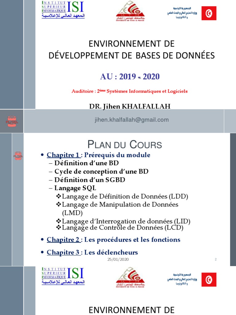 Chapitre1 Prerequis Du Module | PDF | SQL | Base de données relationnelle