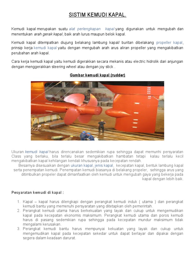 Kemudi Kapal | PDF