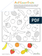 Sort and Count Fruits by Color Worksheet