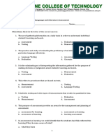 Language and Literature Assessment Review