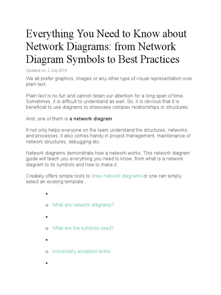 Network Diagrams: Symbols & Best Practices | PDF | Network Topology ...