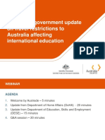 Webinar Slides - Aust Govt Update For Chinese Education Agents