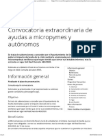 Convocatoria Extraordinaria de Ayudas A Micropymes y Autónomos - Economía y Comercio
