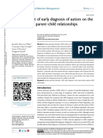 Clinical Impact of Early Diagnosis of Autism On The Prognosis and Parent-Child Relationships PDF