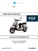 Spare Parts Catalogue: Vespa GTS 250 2005-2009 (UK)