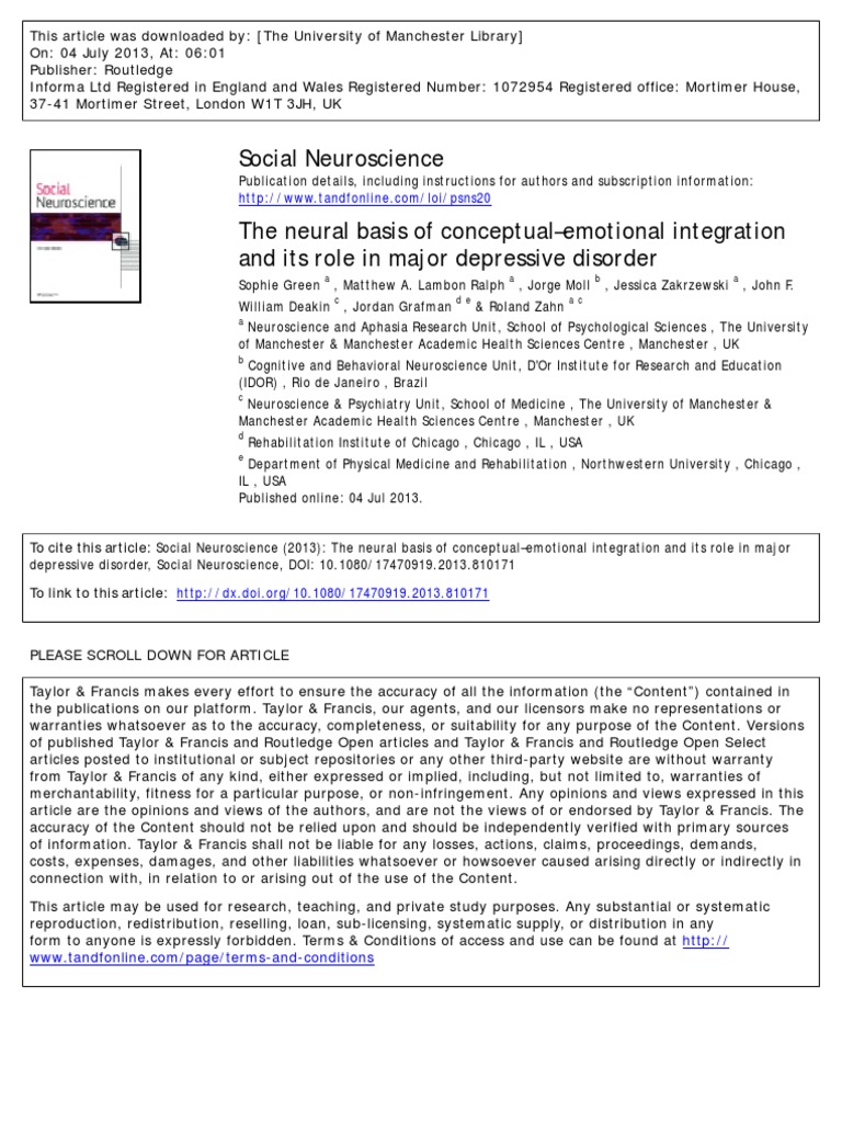 Greenetal - Conceptual-Emotional Integration MDD - SocNsci - 13 PDF ...