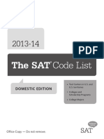 Sat-Domestic-Code-List-2013-14 Test Center