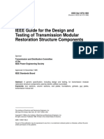IEEE Guide For The Design and Testing of Transmission Modular Restoration Structure Components
