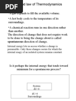 Second Law of Thermodynamics: Spontaneous Direction of Change