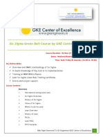 Six Sigma Green Belt by GKE Center of Excellence