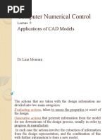 Computer Numerical Control: Applications of CAD Models