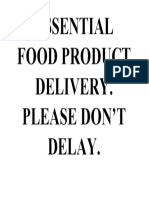 Essential Food Delivery