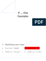 If . Else Examples