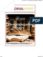 Editorial Universidad Sevilla - Catálogo de descatalogados 2017