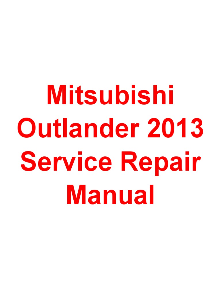 2009 MITSUBISHI OUTLANDER SERVICE MANUAL visual data 2