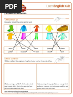 Worksheets Clothes Answers PDF