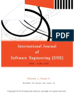 International Journal of Software Engineering (IJSE) Volume (1) Issue