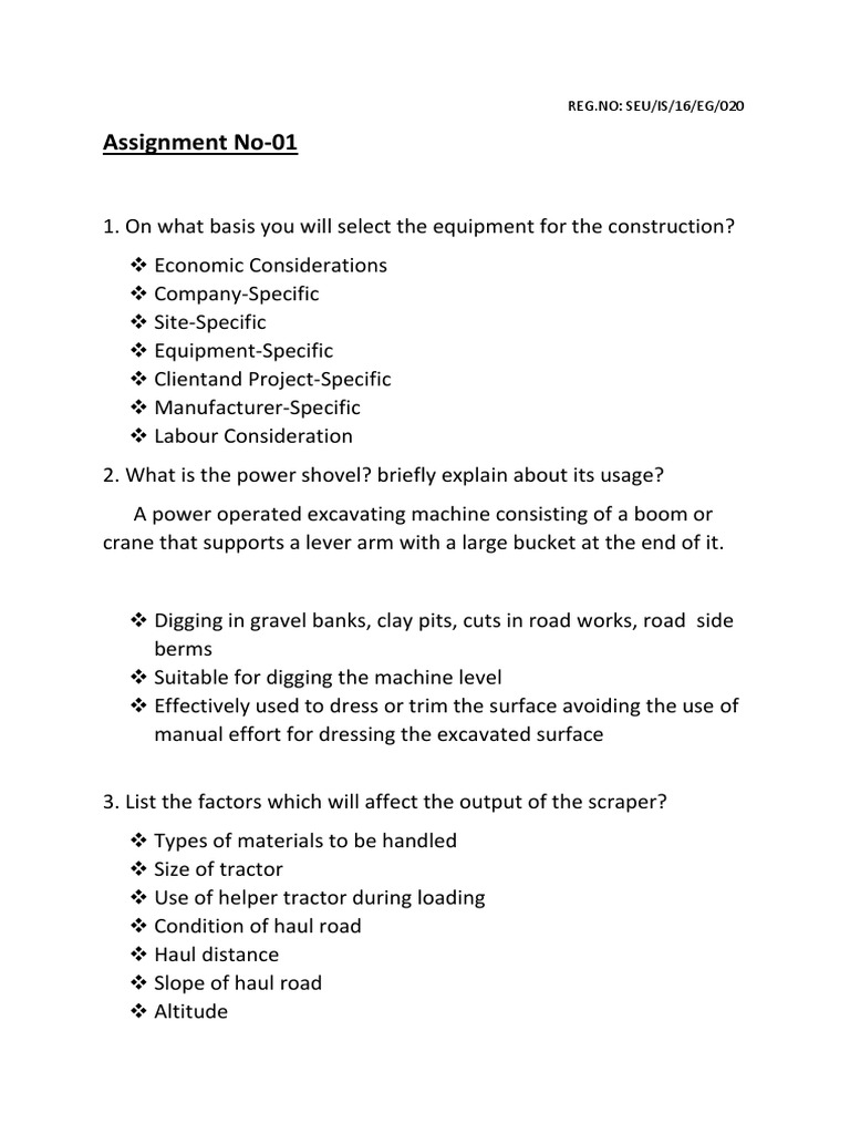 Construction Equipment Selection and Usage | PDF | Road | Landscape