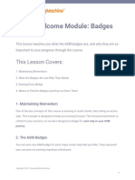 ASM7 Welcome Module: Badges: This Lesson Covers