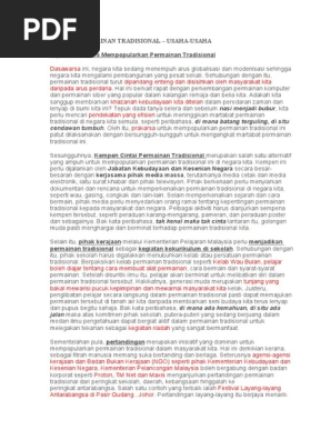 Cara Cara Mempopularkan Permainan Tradisional Pdf
