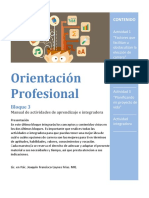 Manual de Actividades Bloque 3 Orientación Profesional PDF