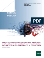 Proyecto de Investigación, Analisis de Materiales Empíricos y Escritura