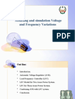 Modeling and Simulation Voltage and Frequency Variations