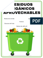 Residuos orgánicos e inorgánicos aprovechables y no aprovechables