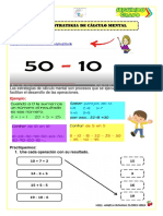 FICHA DE TRABAJO ESTRATEGIAS DE CALCULO MENTAL SEGUNDO GRADO - 2º Semana de Julio